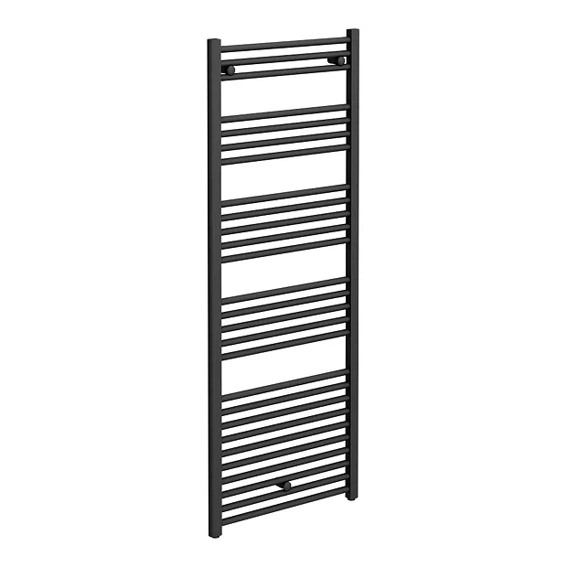 Diamond Heated Towel Rail - W600 X H1600mm - Anthracite - Straight - Image 3