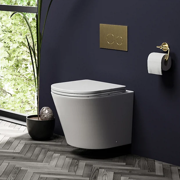 Arezzo Matt White Rimless Wall Hung Toilet Incl. Soft Close Seat - Image 2