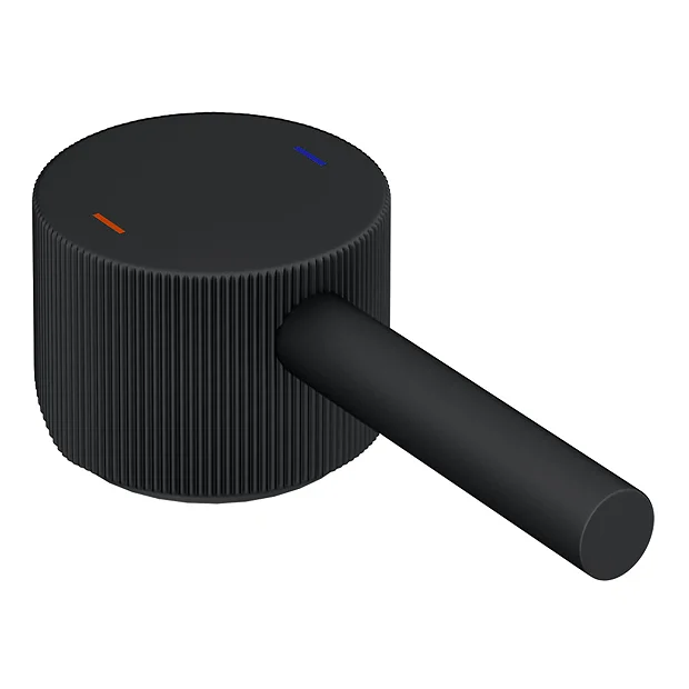 Arezzo Fluted Round Matt Black High Rise Mono Basin Mixer Tap - Image 6