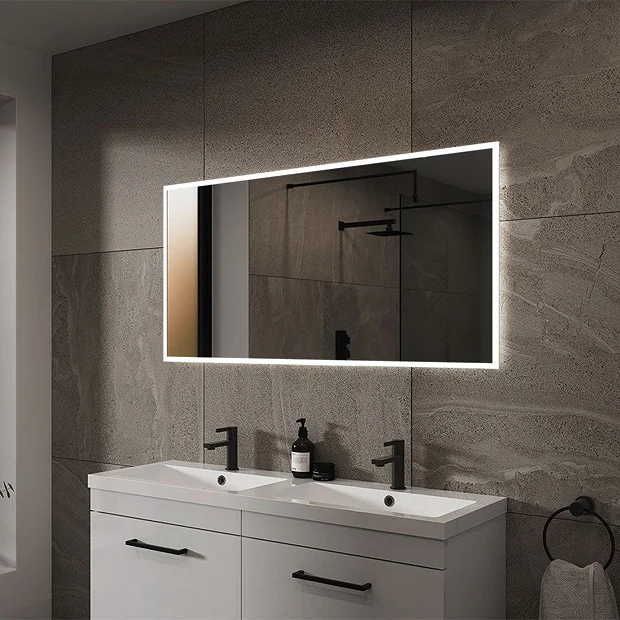 Arezzo 1200 X 600mm LED Illuminated Bathroom Mirror With Shaver Socket & Anti-Fog - Image 3