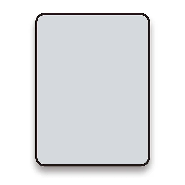 Arezzo Matt Black 800 X 600 Rectangular Mirror - Image 3