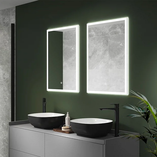 Arezzo 500 X 700mm Recessed LED Illuminated Bathroom Mirror Cabinet With Shaver Socket & Anti-Fog - Image 3
