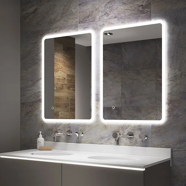 Arezzo 700 X 500mm Ultra Slim LED Illuminated Bathroom Mirror With Anti-Fog - Image 3