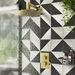 Arezzo Brushed Brass Square Modern Twin Concealed Shower Valve