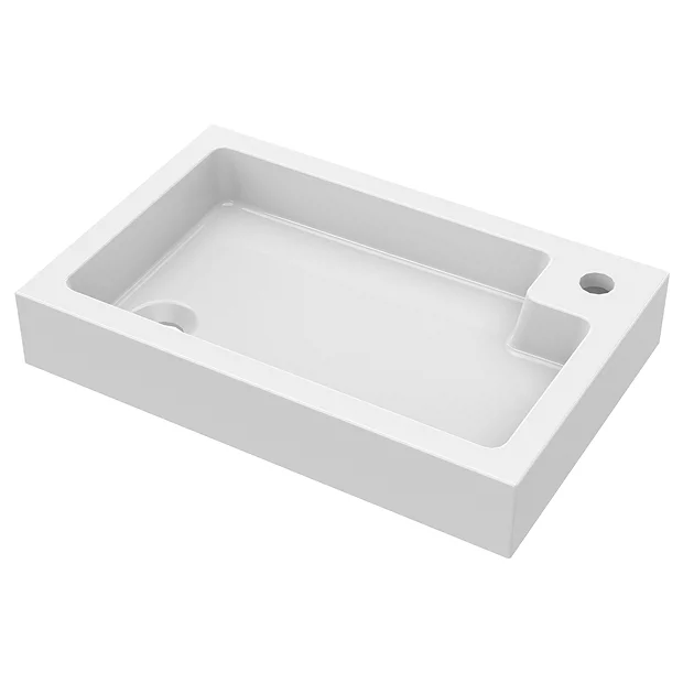 Arezzo Matt Grey Combined 2-In-1 Wash Basin & Toilet (500mm Wide X 300mm) Incl. Black Flush - Image 4