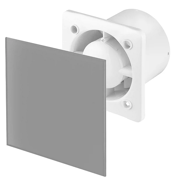 Arezzo 100mm Silent Extractor Fan - Standard - Matt Grey - Image 2