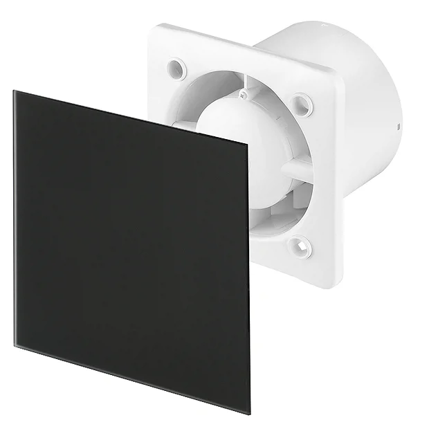 Arezzo 100mm Turbo Extractor Fan - Humidistat - Black Glass - Image 2