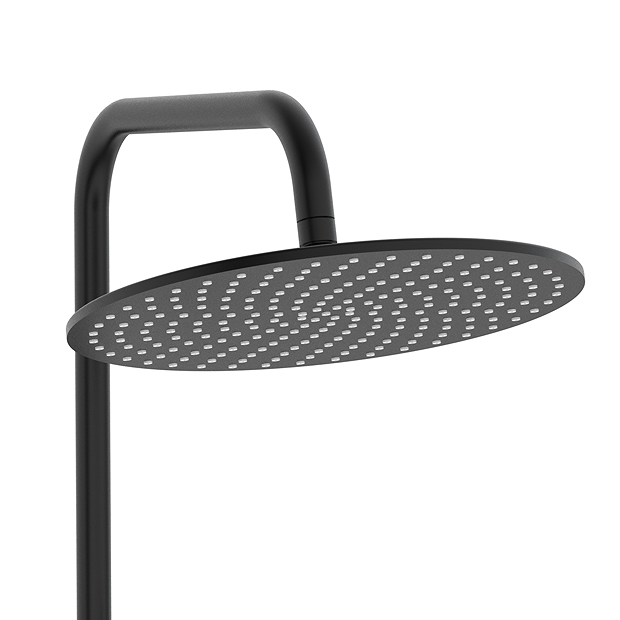 Arezzo Deluxe Cool Touch Round Thermostatic Shower (300mm Head - Matt Black) - Image 4