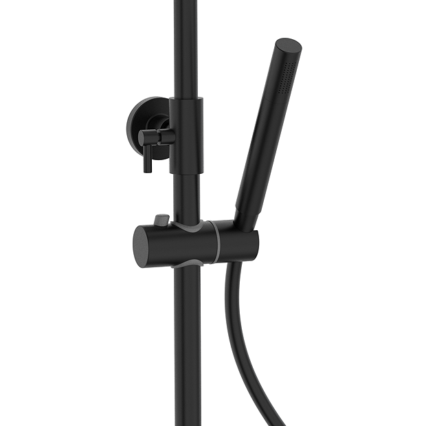 Arezzo Deluxe Cool Touch Round Thermostatic Shower (300mm Head - Matt Black) - Image 5