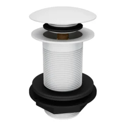 Arezzo Matt White Unslotted Click Clack Basin Waste