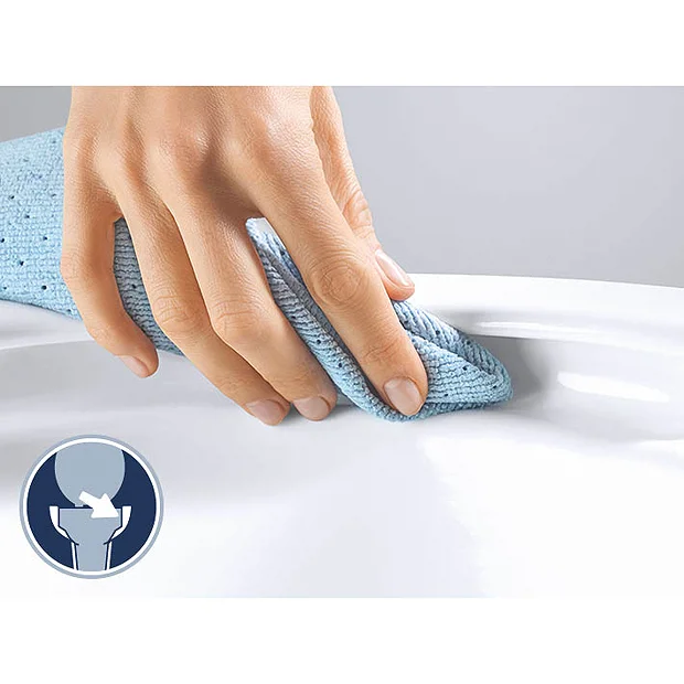 Grohe Essence Rimless Close Coupled Toilet With Soft Close Seat (Bottom Inlet) + FREE TOILET ROLL HOLDER - Image 3