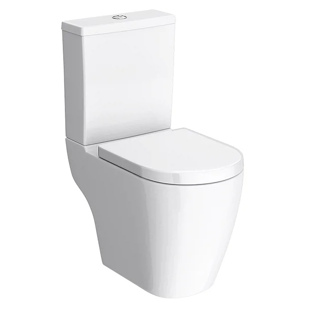 Bianco Close Coupled Modern Toilet + Soft Close Seat - Image 2