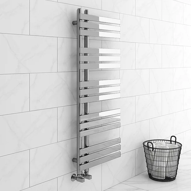 Arezzo Chrome 1200 X 500mm 15 Bars Designer Heated Towel Rail - Image 2