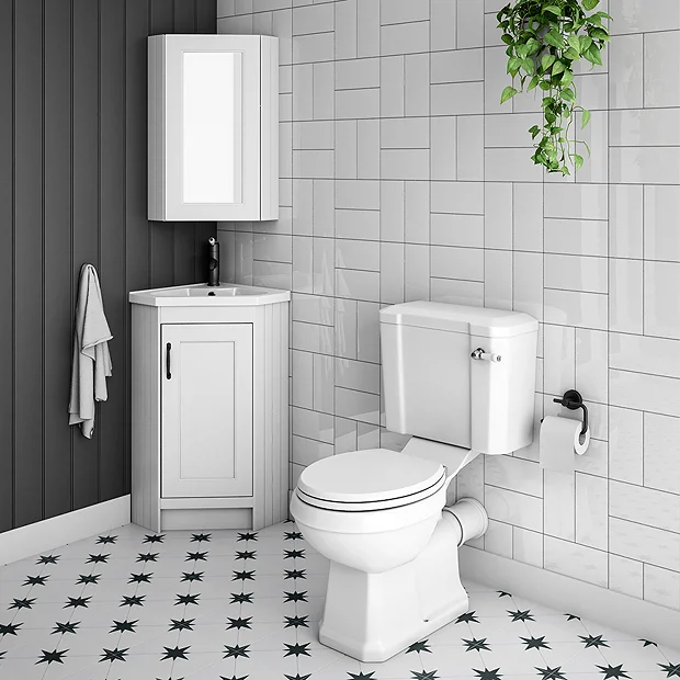 Chatsworth Corner Mirror Cabinet White - Image 4