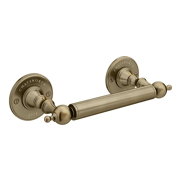 Chatsworth 1928 Antique Brass Traditional Toilet Roll Holder - Image 4