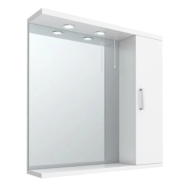 Cove White Illuminated Mirror Cabinet (750mm Wide) - Image 2