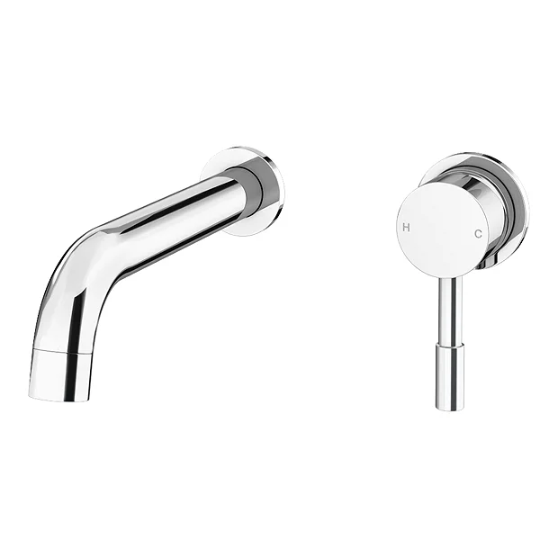 Cruze Round Chrome Wall Mounted (2TH) Basin Mixer Tap - Image 2
