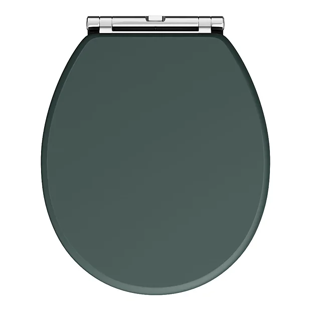 Chatsworth Traditional Green Semi-Recessed Vanity Unit W. Matt Black Handles + Toilet Package - Image 5