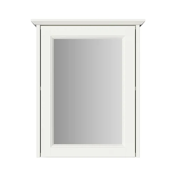 Heritage Caversham Single Door Mirror Wall Cabinet - Chantilly
