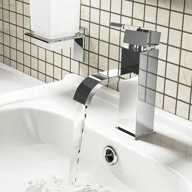 Milan Modern Mono Basin Mixer Tap - Chrome - Image 3