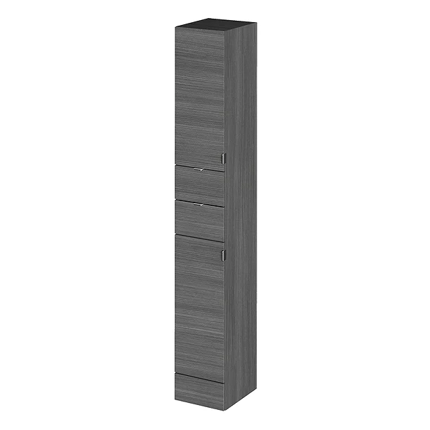 Hudson Reed 300x355mm Tall Grey Avola Full Depth Tower Unit - Image 2