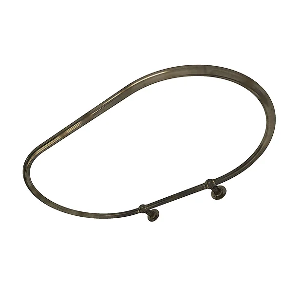 Chatsworth Traditional 1200 X 815mm Antique Brass Oval Shower Curtain Rail