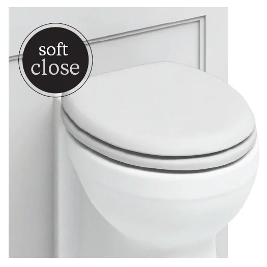 Burlington Soft Close Toilet Seat With Chrome Hinges - Matt White