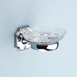 Silverdale Luxury Victorian Crystal Soap Dish - Chrome