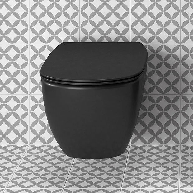 Ideal Standard Tesi Silk Black AquaBlade Wall Hung WC + Soft Close Seat - Image 4