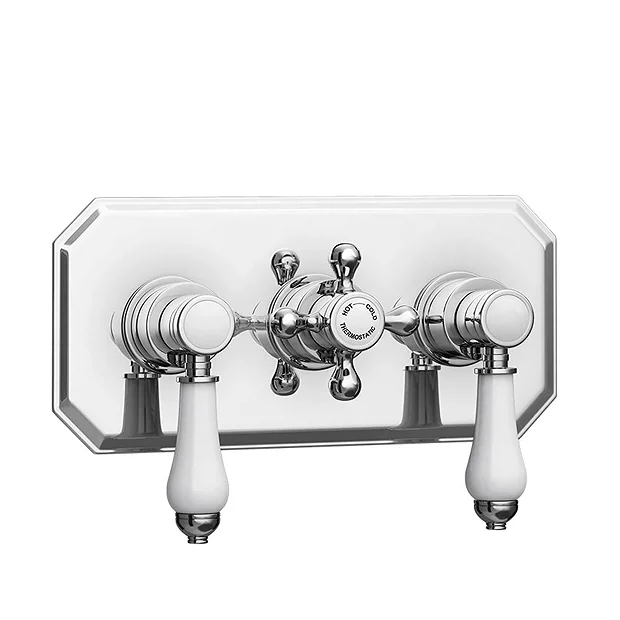 Trafalgar Traditional Triple Concealed Thermostatic Shower Valve With Diverter - Image 3