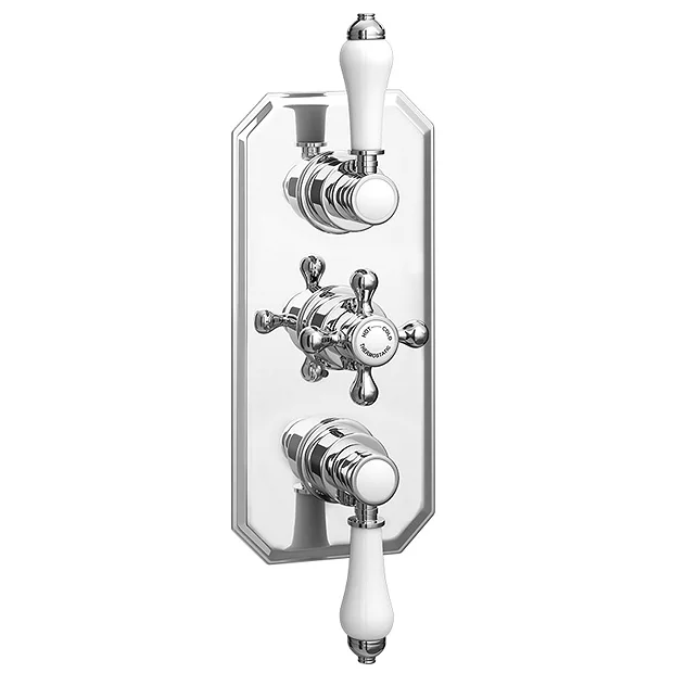 Trafalgar Traditional Triple Concealed Thermostatic Shower Valve With Diverter - Image 2