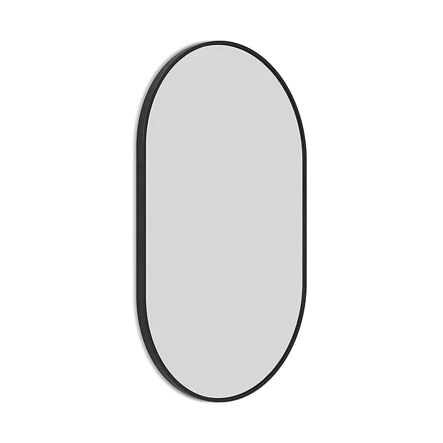 Arezzo Matt Black 500 X 800mm Capsule Mirror - Image 2