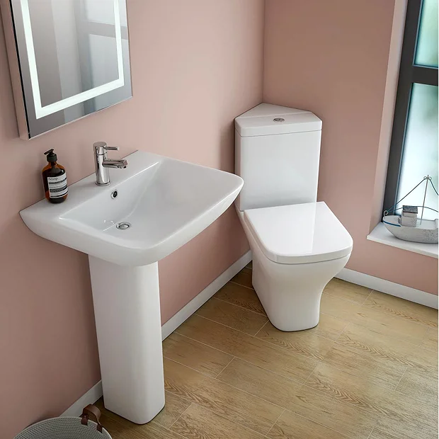 Venice Modern Corner Toilet + Soft Close Seat - Image 3
