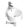 Othello Round Wall Hung Corner Basin 1TH - 310 X 440mm