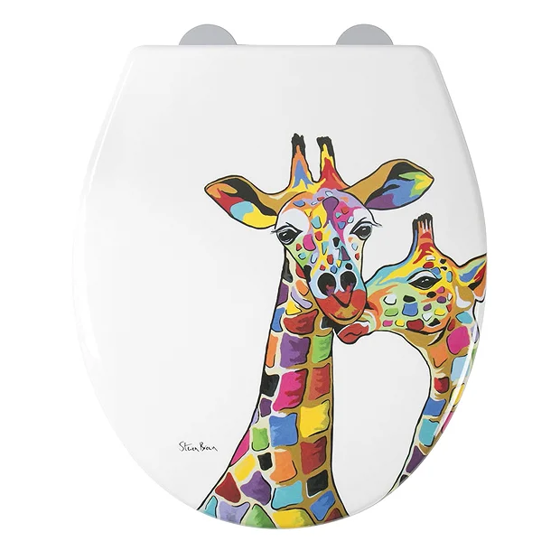 Croydex Francie & Josie Flexi-Fix Toilet Seat By Steven Brown Art - Image 2